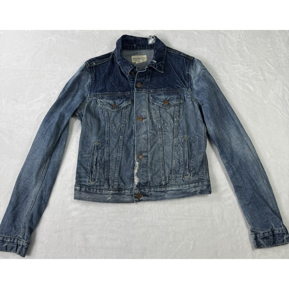 Ralph Lauren Denim & Supply Distressed Rip & Jean Jacket Womens Medium 2 Tone - Picture 6 of 16